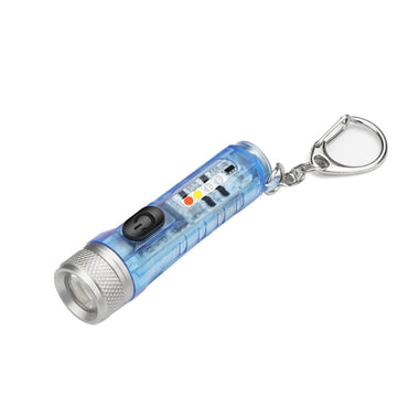 Mini Keychain Pocket Torch with Buckle USB Rechargeable EDC LED Light
