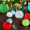 12 inch Waterproof LED Solar Cloth Chinese Lantern Colorful LED