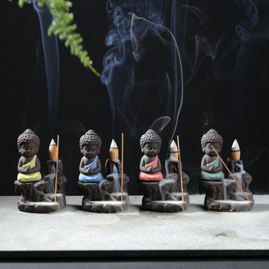 20pcs Incense Cones 1pcs burner Little Monk