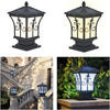 LED Solar Retro Lantern Pillar Light Outdoor Column Lamp