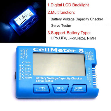 CellMeter Balance Discharger Servo 8 Battery Capacity Checker Tester