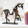 Metal Art Horse Sculpture with LED