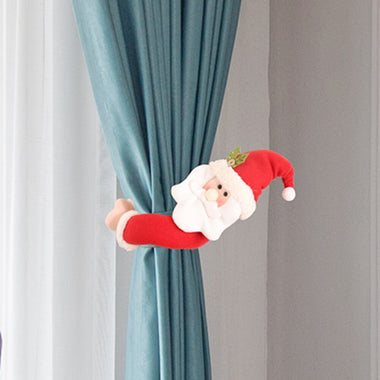 Christmas Curtain Tieback Stuffed Doll Santa