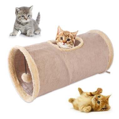 Funny Cat Dog Tunnel Toys Kitten Playing Passageway Tubes Balls
