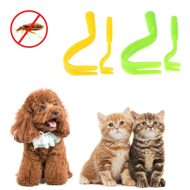 2pcs  Pet Flea Remover Tool Scratching Hook Remover Pet Cat Dog