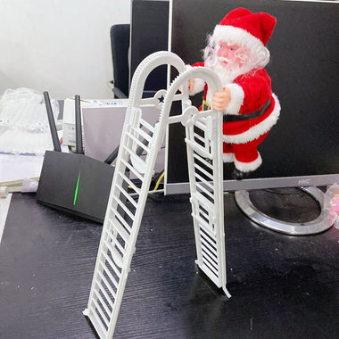 Electric Santa Claus Climbing Ladder Singing Jingle Bells Electric Toy
