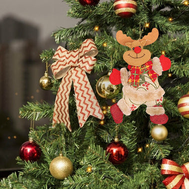 4pcs Christmas Tree Hanging Ornaments Dancing Santa Claus Snowman
