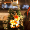 Christmas Santa Claus Snowman Star Lights Window Decor