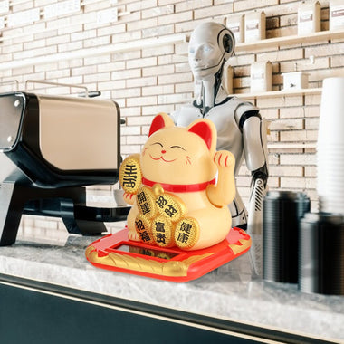 Chinese Lucky Cat Wealth Waving Shaking Hand Fortune