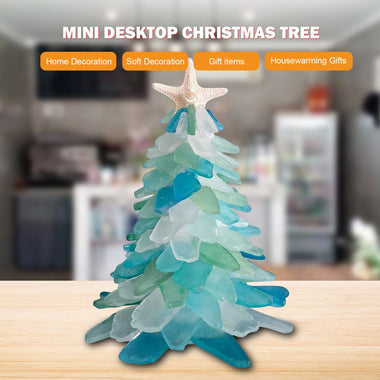 Artificial Sea Glass Christmas Tree Resin Mini Ocean Beach