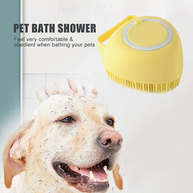 Bathroom Puppy Big Dog Cat Bath Massage Gloves Brush
