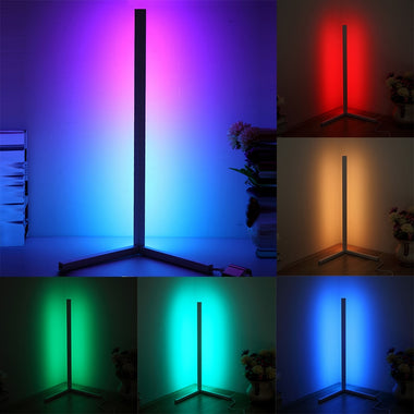 RGB LED Floor Lamp USB Remote Control Bedroom Bedside Decoration