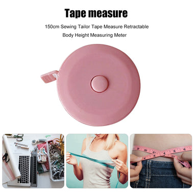 1Pcs Mini Retractable 150cm Measuring Tape Ruler Tools