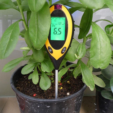 Professional Soil PH Meter 4 In1 LCD Temperature Solar Moisture