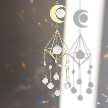 Sun Ball Crystal Hanging Metal Ornament