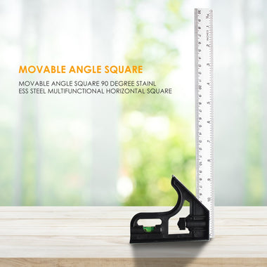Stainless Steel Adjustable Combination Square Right Angle Ruler Measuring Tools