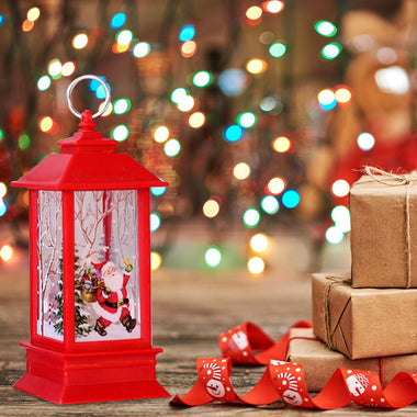 Christmas Festive Hand Lift LED Painted Wind Lanterns