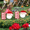 Christmas Yard Signs Set of 10 Plastic Santa Garden Stakes Decor