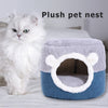 Pet Dog Cat Bed House Soft Crystal Velvet Kennel Dogs
