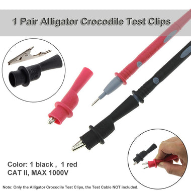 1 Pairs Alligator Crocodile Test Clips Clamps for Multimeter