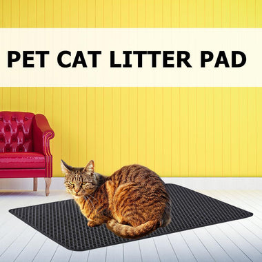 Foldable Dog Cat Litter Mat with Waterproof Bottom