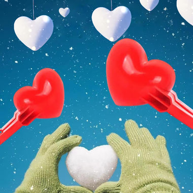 Heart-shaped Winter Snowball Clip