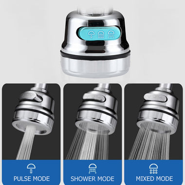 3 Modes Adjustable Faucet Nozzle Aerator Bubbler Sprayer