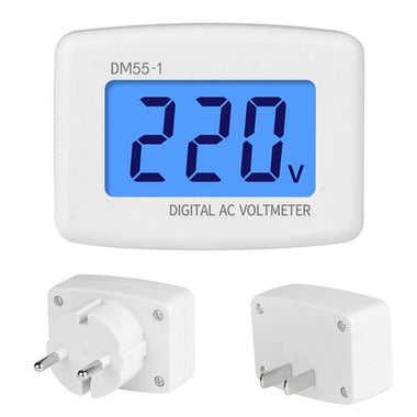 DM55-1 Portable AC 80-300V LCD Digital Voltmeter Volt Meter Socket