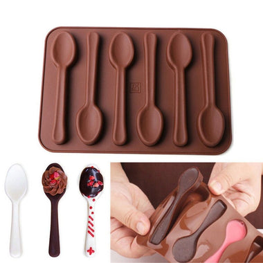 Non-stick Silicone Chocolate Mold Reusable 3D Spoon-shape