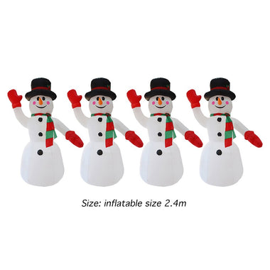 LED Light Inflatable Model Christmas Snowman Colorful Rotate