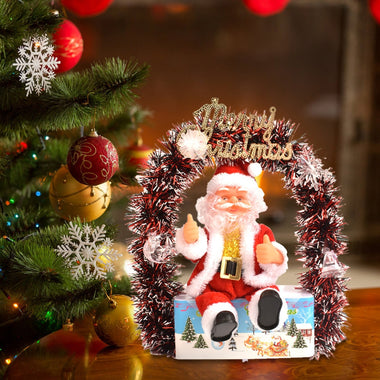 Electric Santa Claus Doll with Music Exquisite Wall Tree Hanging Toys