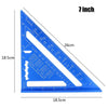 Wood Working Ruler 7 inch Aluminum Alloy Triangle Angle