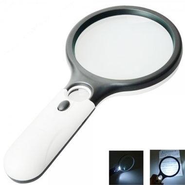 45X Handheld Reading Magnifying Glass Illuminated Magnifier