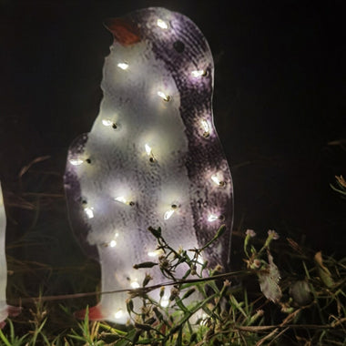 3pcs Light-Up Penguin Acrylic Christmas LED String Fairy Light Ornaments