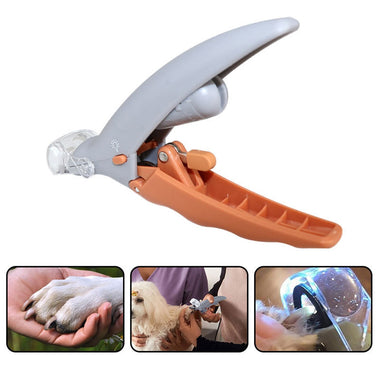 Professional Dog Cat Nail Clipper Toe Claw Cutter LED Light