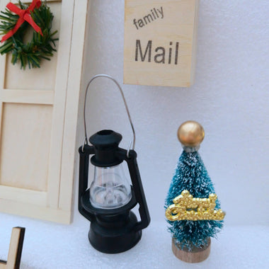 3D Mini Christmas Wooden Fairy Door DIY Kit Christmas Dollhouse Kit