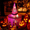 Halloween Hanging LED Lighted Witch Hats Glowing Ghost Hats Wearable Hat Tree