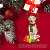 Christmas Dog resin wooden Tag Pendant home Christmas tree