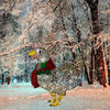 Light-Up Chicken with Scarf Night Light LED Iron Christmas Ornaments
