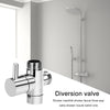 Diverter Valve 3 Way 1/2 Shower Faucet Water Splitter