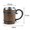 Viking Wood Style Beer Mug 500ml Simulation Crude Wood Mug
