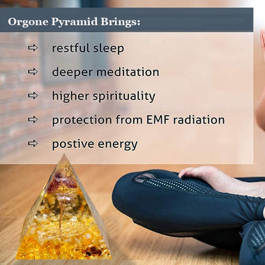 Natural Stone Orgonite Pyramid Crystals