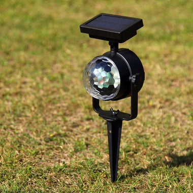 Solar Colorful Rotating LED Projection Light Garden Lawn Lamp