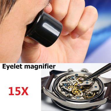 15X 5X 3X Jeweler Watch Repair Magnifier Monocular Magnifying Glass
