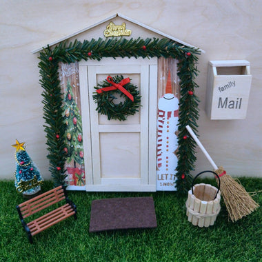 3D Mini Christmas Wooden Fairy Door DIY Kit Christmas Dollhouse Kit