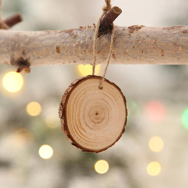 10pcs Christmas Xmas Tree Wood Log Slices