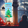Merry Christmas Hanging Porch Sign Shopping Mall Santa