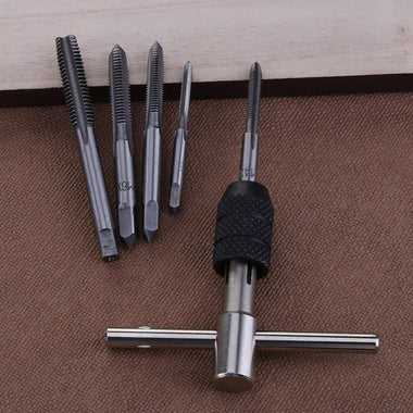 6pcs T-type Wrench Drill Set Hand Tapping Tools Machine