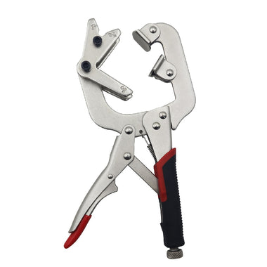 2 in 1 Right Angle Locking C Clamp with V-shaped Pad