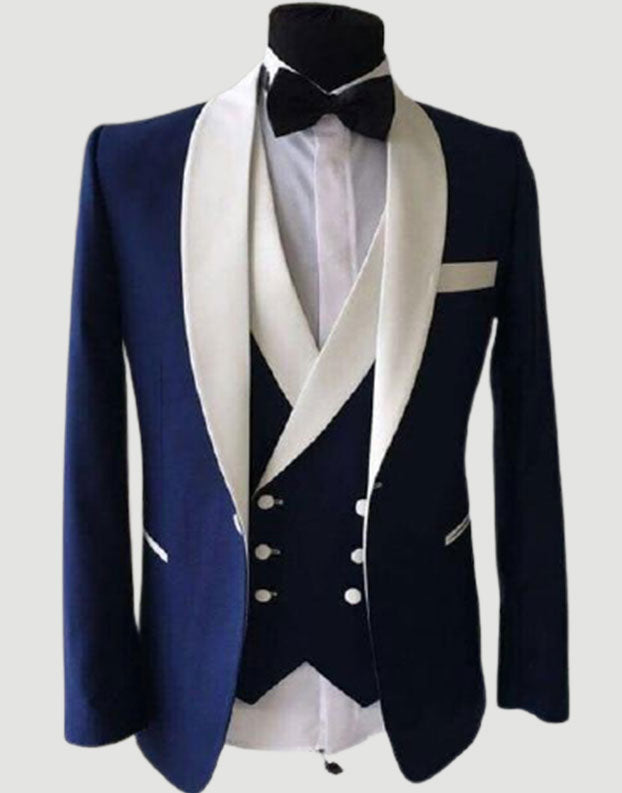 Custom Made Lace Appliques Groom Tuxedos